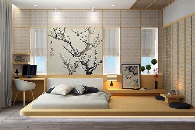 Phòng ngủ kiểu Nhật đơn giản truyền thống