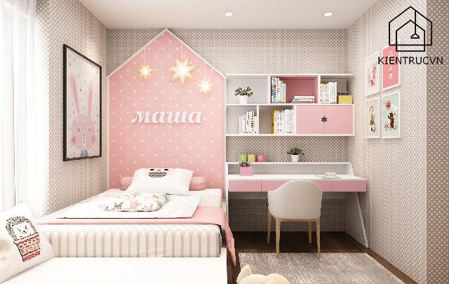 Thiết kế phòng ngủ cho con gái yêu