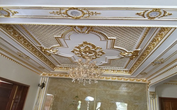 Mẫu chỉ trần nhà đẹp với hoa văn cổ điển, thích hợp với các công trình theo phong cách cổ điển hoặc tân cổ điển