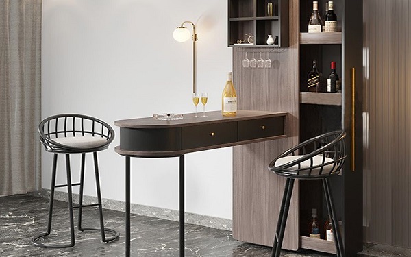 Thiết kế tủ rượu kết hợp quầy bar tạo nét một không gian thư giãn vô cùng độc đáo