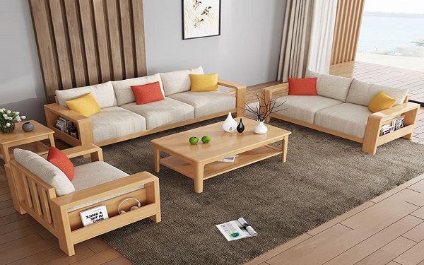 Mẫu sofa gỗ ghép cho phòng khách